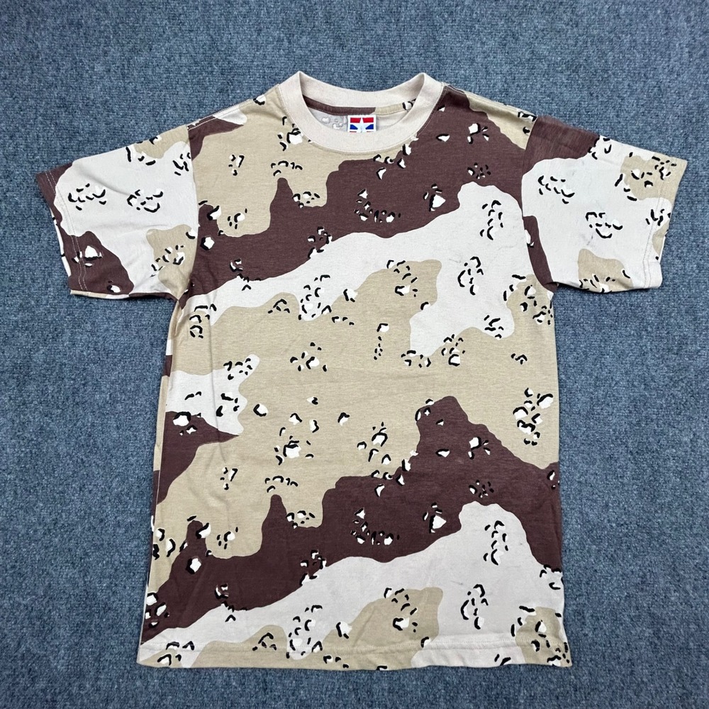 VTG Propper T-Shirt Mens M Tan Brown 6-Color Desert Camo Military USA Made